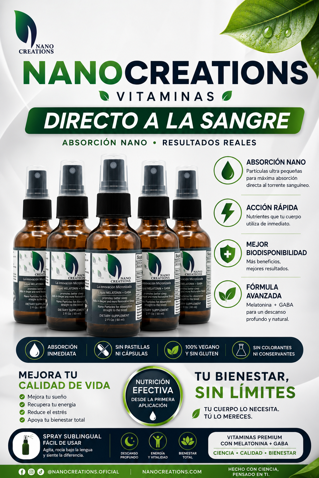 Melatonin + Gaba Nano Sleep Liquid